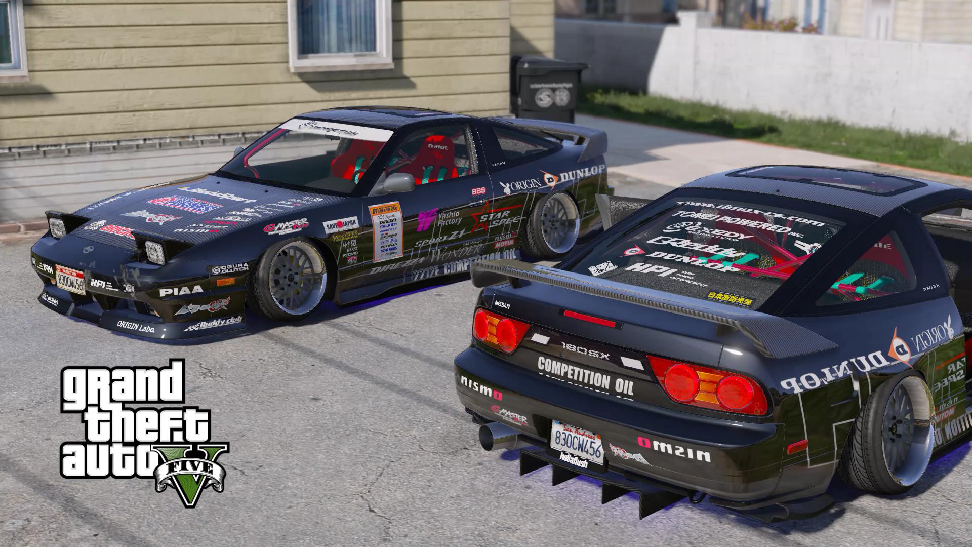 Nissan 180sx Type X Dunlop Drift Livery GTA5 Mods